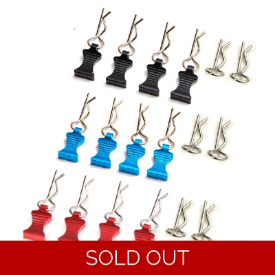 Upgrade Aluminium RC Car Body Shell Pins R Clips Easy Pull Tags